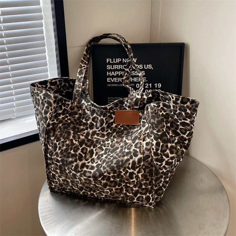 Leopard Print (Canvas) Beach Bags