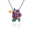 Handmade Garnet (925 Sterling) Flower Necklace (USA)