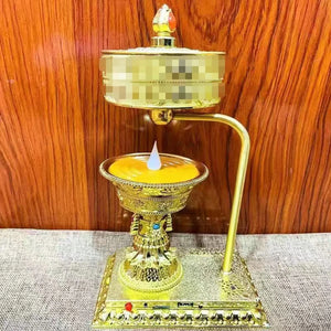 Buddhist Prayer Wheel Lamp