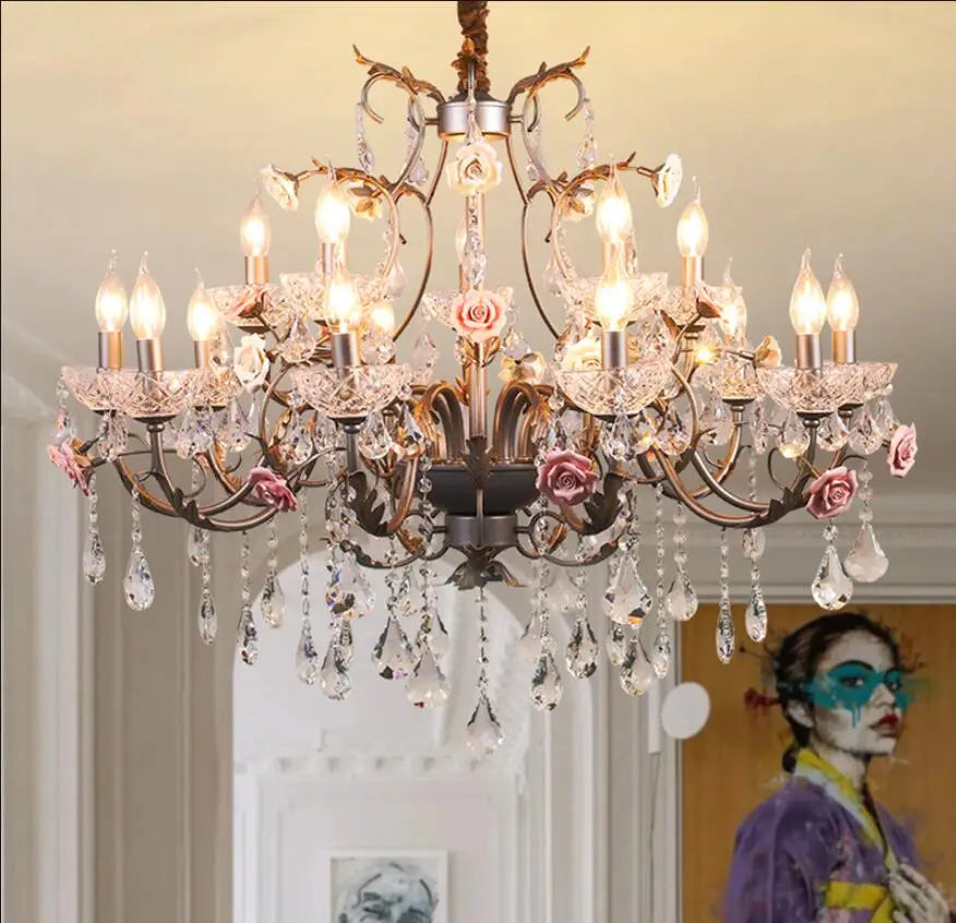 Floral Candle Chandelier