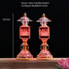 Buddha Crystal Lotus Lamps (pair)