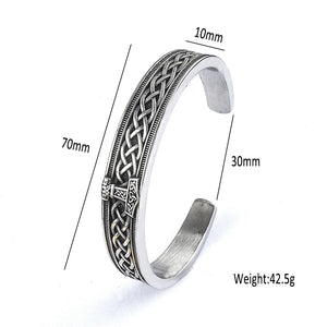 Viking 316L Stainless Steel Cuff Bracelet