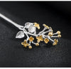 Delicate Blossom (925 Silver) Hand-Sculpted Hairpin