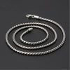 Retro Twist Silver Chain for Men