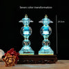 Buddha Crystal Lotus Lamps (pair)
