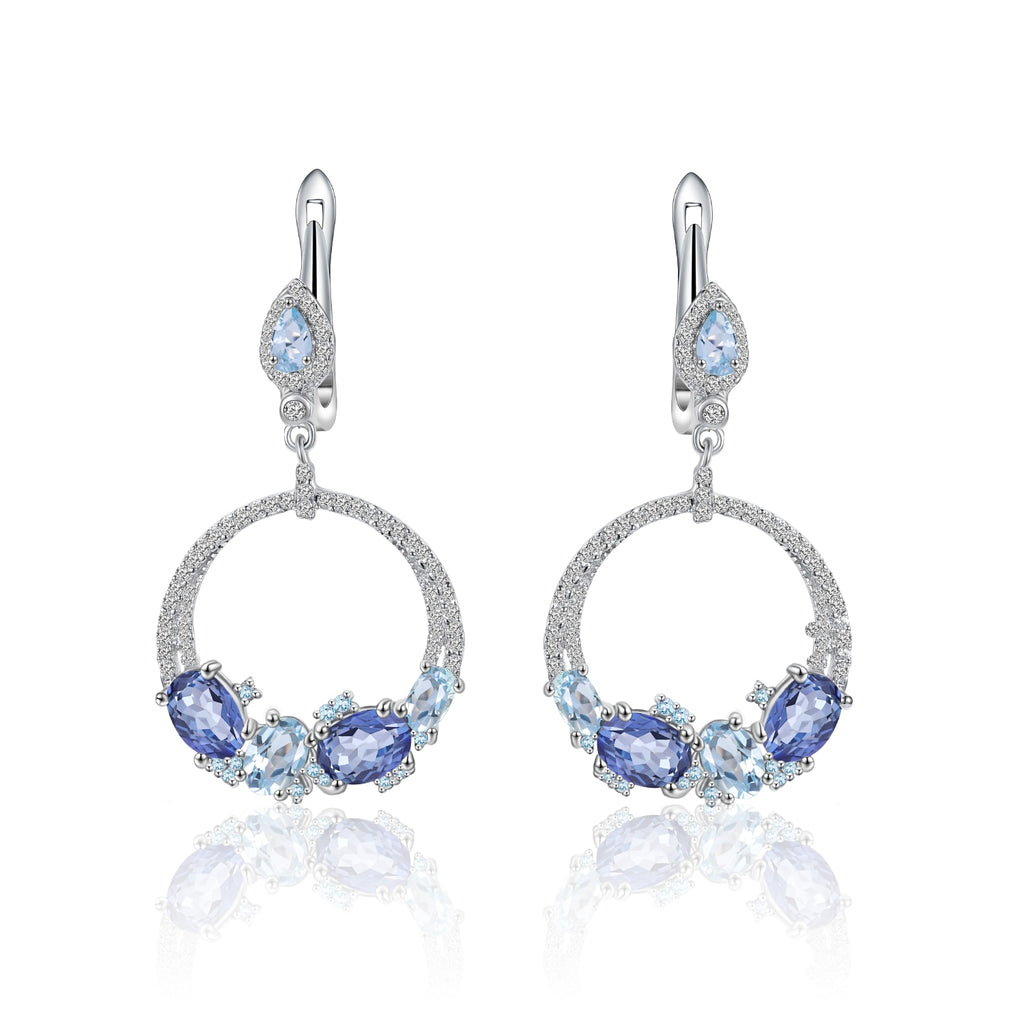 Sky Blue - Topaz Sterling Earrings (USA)