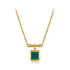 NECKLACE 18k Gold (Malachite Lapis) Gemstone
