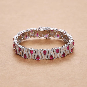 Emerald/Ruby Gem (Sterling) Bracelets
