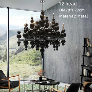 Modern (Black/Gold/White) Chandelier