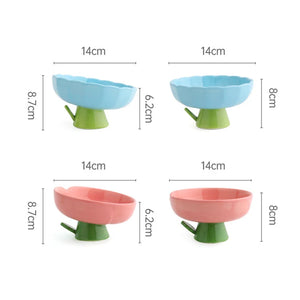 Cute Cat Raised/Elevated Feed Bowls