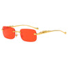 Leopard Frame - Rimless Rectangle Sunglasses