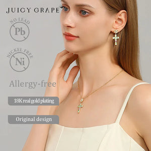 Grape Vine Cross Necklace