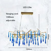 Classic Blue/Gold Lustre Chandelier