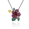 Handmade Garnet (925 Sterling) Flower Necklace (USA)