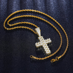 Bling/Diamond Sterling Cross Necklace