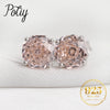 Rose Cut Pink Sterling Earrings (1.5ct)