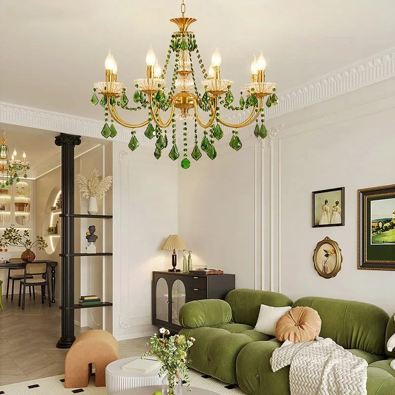 French-Green (Crystal) Chandelier