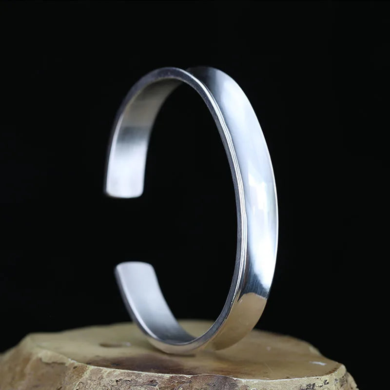 Men's (Certified 999 Silver) Concave Bracelet