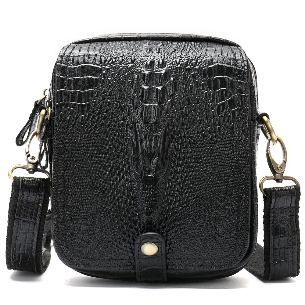 Croc Leather Man Bag