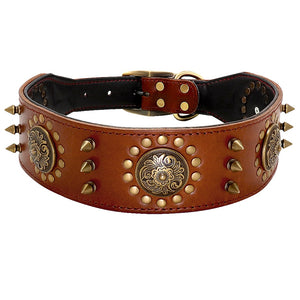 Studded Leather Dog Collars (M-L)