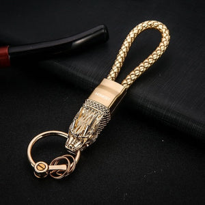 Leopard Leather Keychains