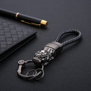 Leopard Leather Keychains