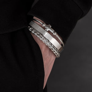 Carving Cross Set - Men's Bracelets