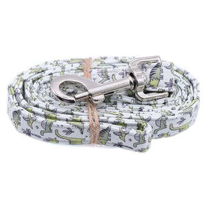 Dog Collar/Leash/Bow - Dinosaur Print