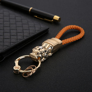 Leopard Leather Keychains