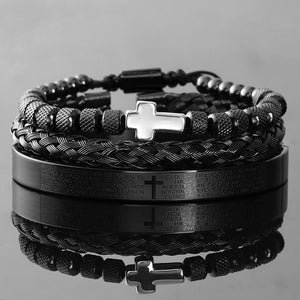 Carving Cross Set - Men's Bracelets