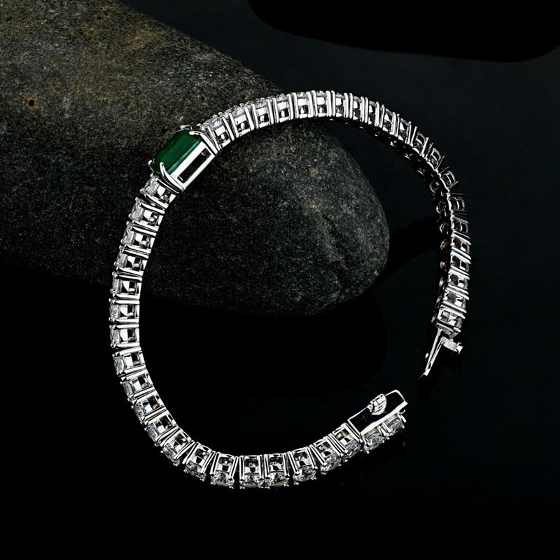 Emerald 925 Sterling Bracelet