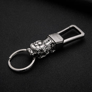 Leopard Leather Keychains