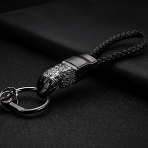 Leopard Leather Keychains