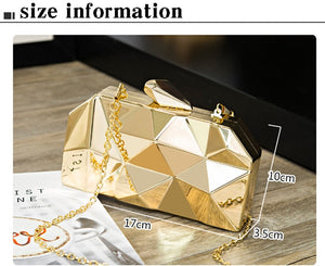 Glamour Clutch Bag (Silver/Gold/Metalic)