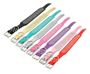 Bling Stud Leather Dog Collars