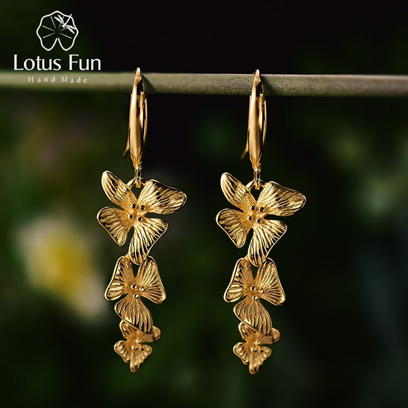 Gold Flower Earrings