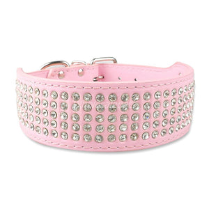 Bling Stud Leather Dog Collars