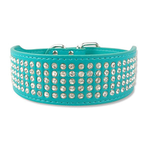 Bling Stud Leather Dog Collars