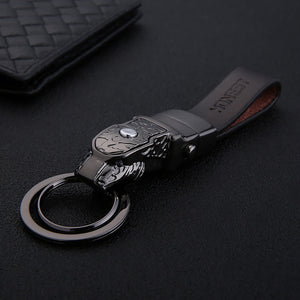 Leopard Leather Keychains