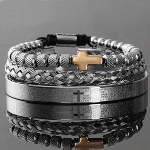 Carving Cross Set - Men's Bracelets