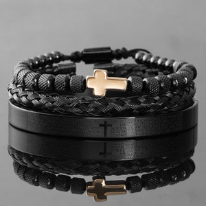 Carving Cross Set - Men's Bracelets