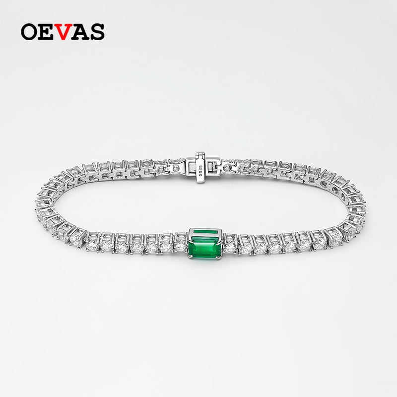 Emerald 925 Sterling Bracelet