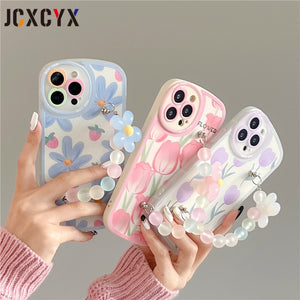 Cute Pearl Flower - Wrist Phone Cases