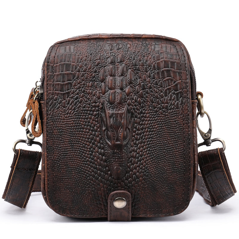 Crocodile mens deals messenger bag