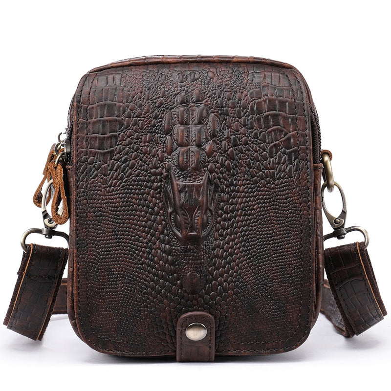 Croc Leather Man Bag