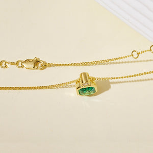 Gem Vintage Emerald Necklace