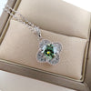 Four leaf Green Gem Necklace