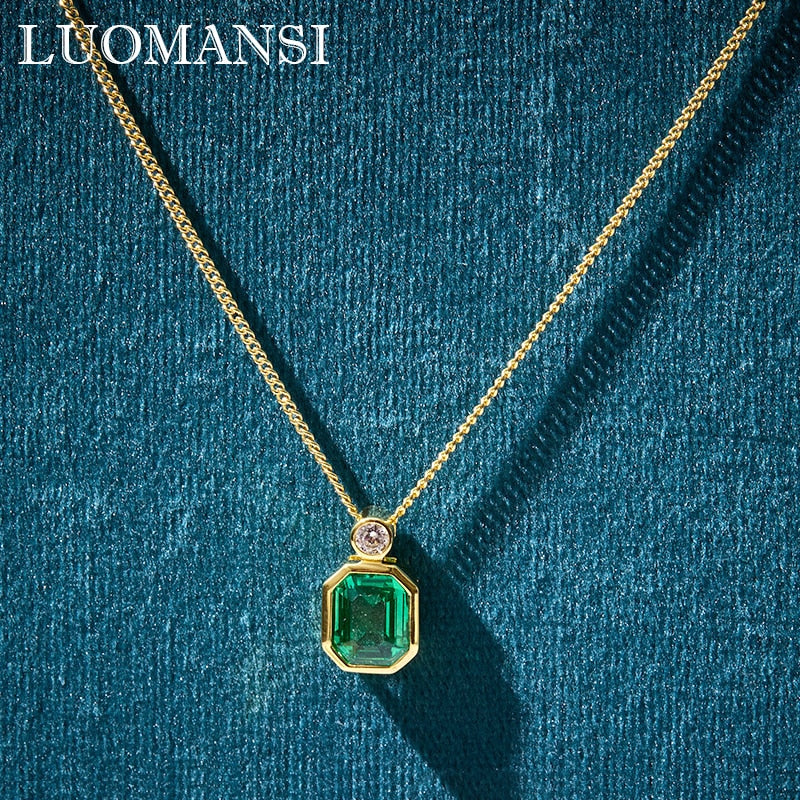 Gem Vintage Emerald Necklace