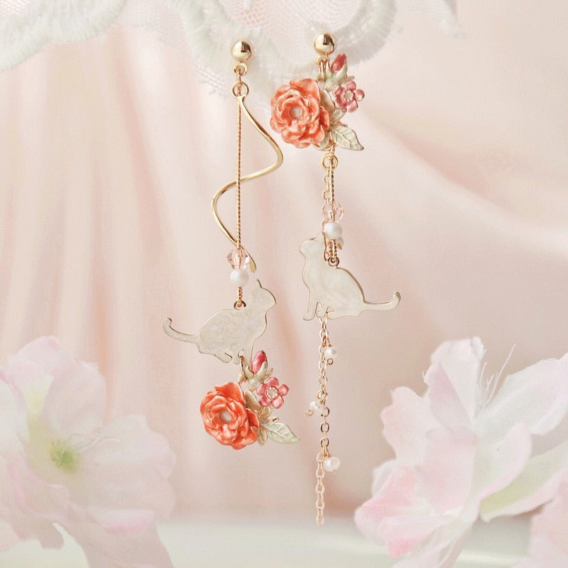 Sweet Flower Design Earrings