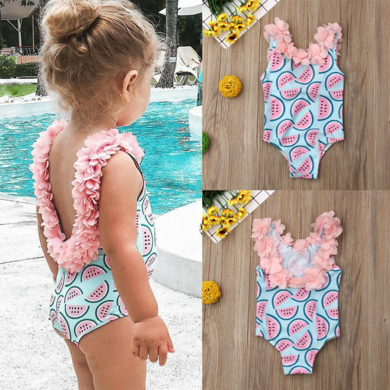 Toddler Baby Girls Watermelon One-Piece Swimsuit